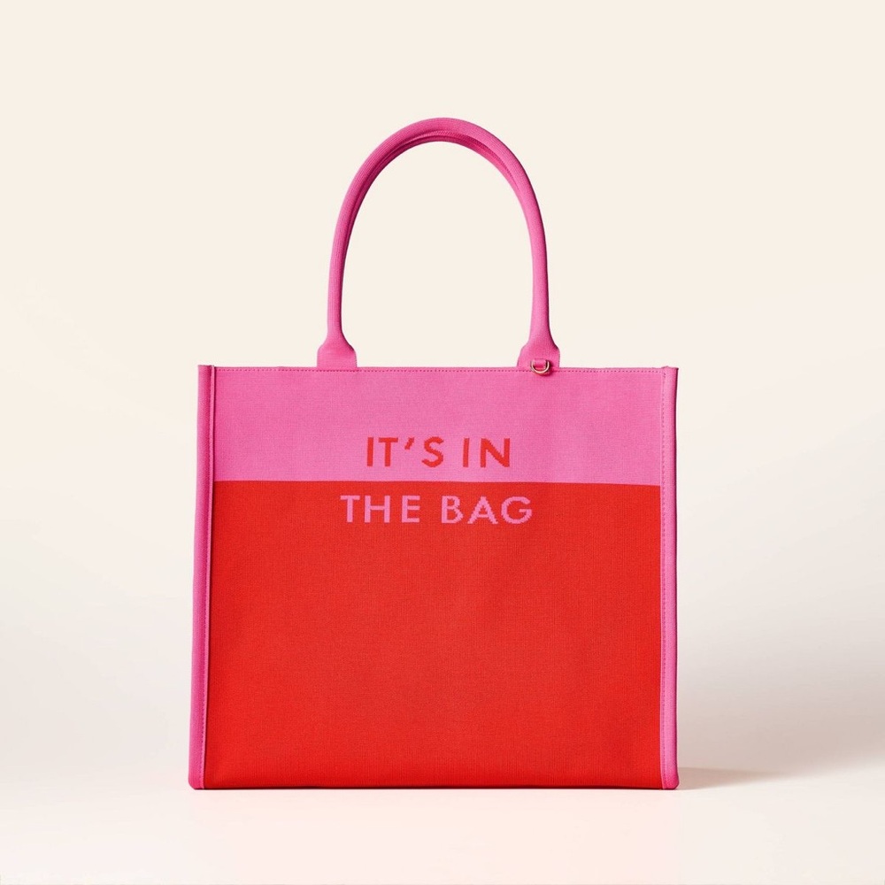 Kate Spade New York x Target Colorblock Knit Pink and Red Tote Bag - NWT